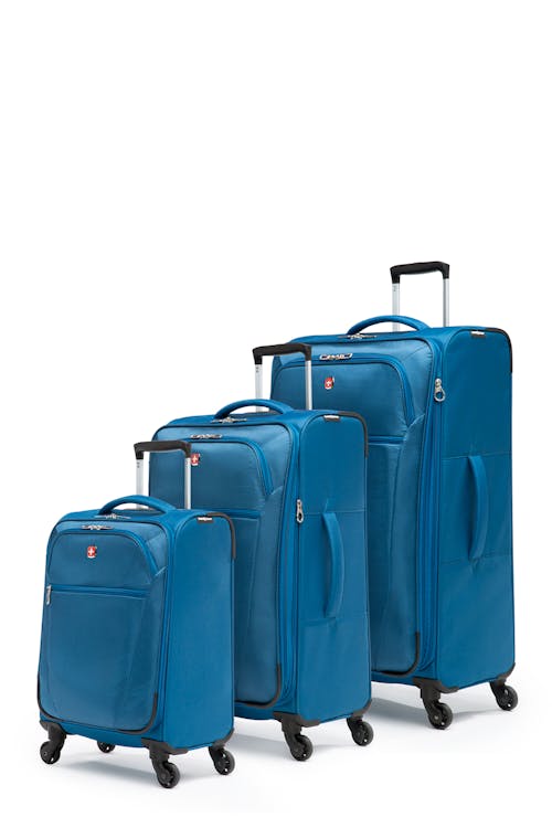Swissgear Collection de bagages Vintage - Ensemble de 3 valises souples - Bleu