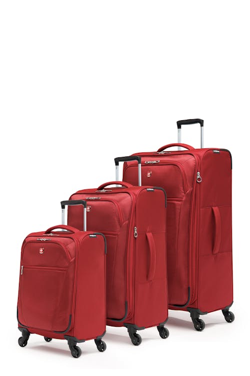 Swissgear VINTAGE Collection 3-PCS Set Expandable Upright Luggage - Red