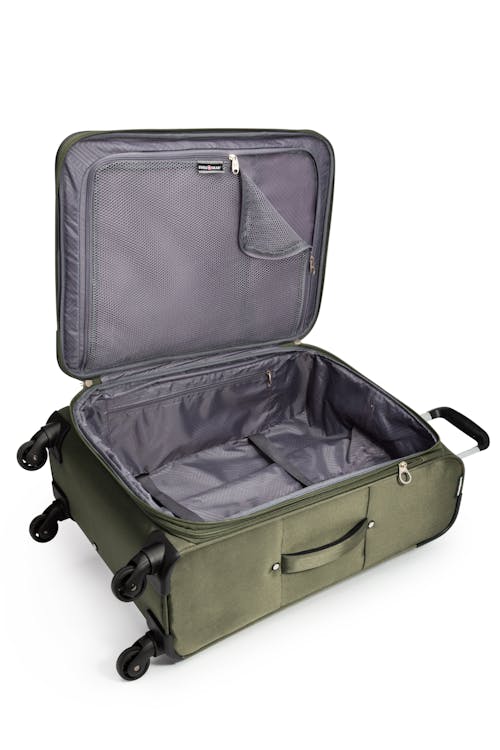 Swissgear Collection de bagages ROUND TRIP II - Valise Souple Extensible de 24 PO Intérieur Tout Équipé - Sangles de compression et une grande pochette en filet