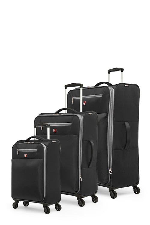 Swissgear Collection de bagages EXTRA LITE - Ensemble De 3 Valises Souples - Noir