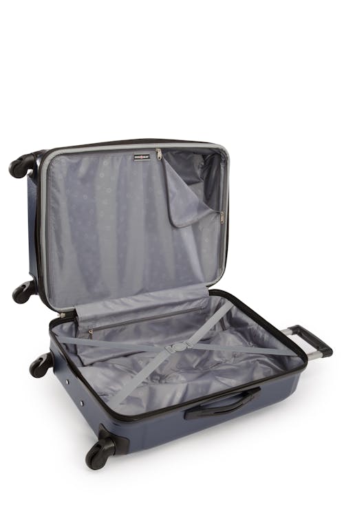 Swissgear Collection de bagages ICONIC - Valise Rigide Extensible de 28 PO Intérieur Tout Équipé - Sangles de compression et une grande pochette en filet