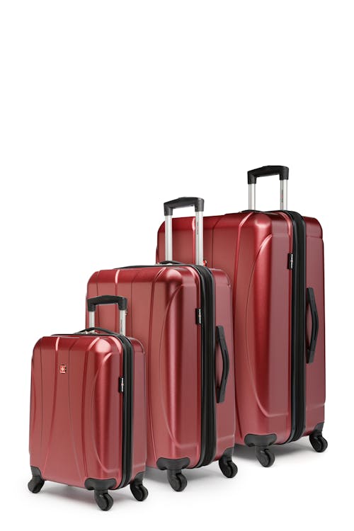 Swissgear Collection de bagages ICONIC   - Ensemble De 3 Valises Rigides - Bourgogne