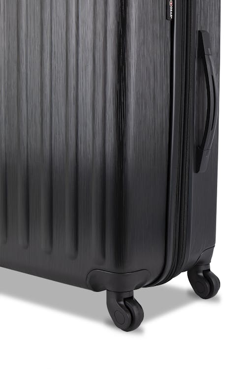 Swissgear Symmetry Lite Collection 3 Piece Expandable Hardside Luggage Set Spin 360 degree 4 wheel system allows suitcase to move easily in all directions