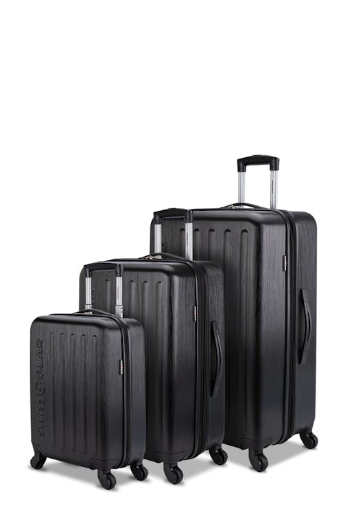 Swissgear Symmetry Lite Collection 3 Piece Expandable Hardside Luggage Set - Black