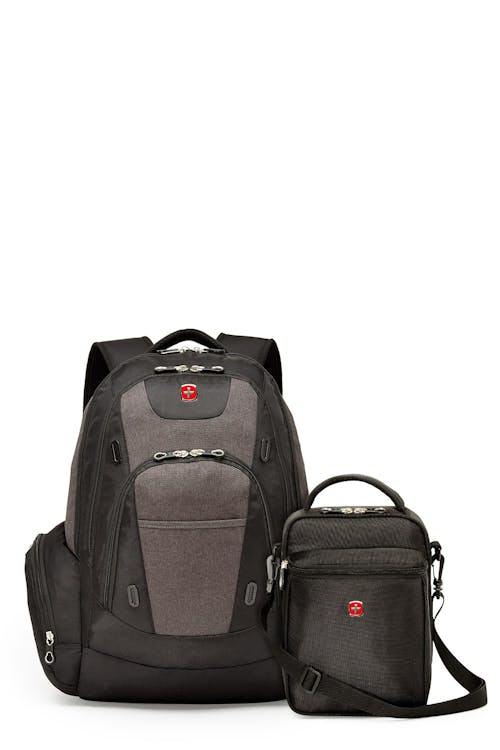 Swissgear 2602 17-inch Side Load Computer Backpack and Fully Insulated Lunchbox Bundle
