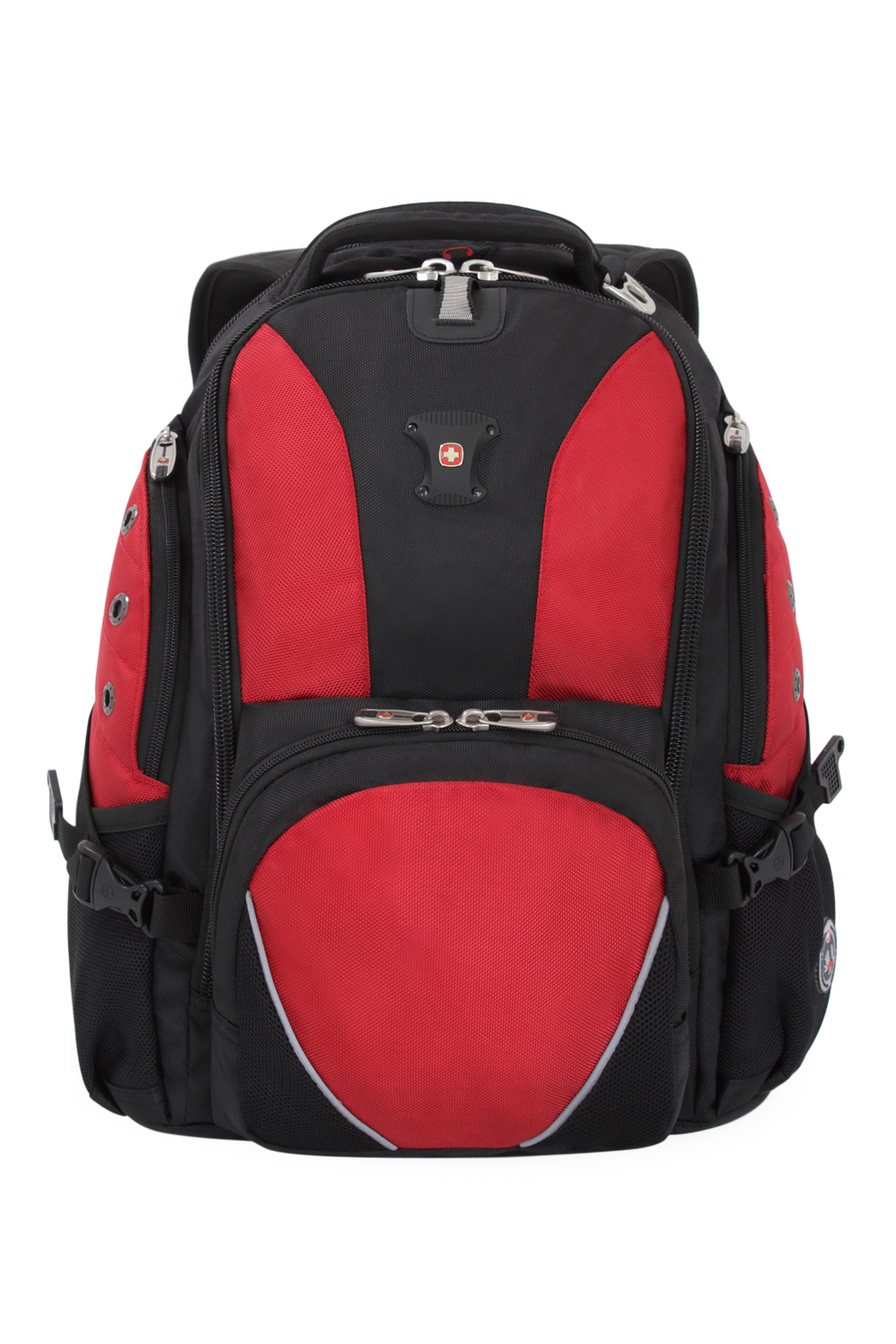 swiss gear red and black backpack