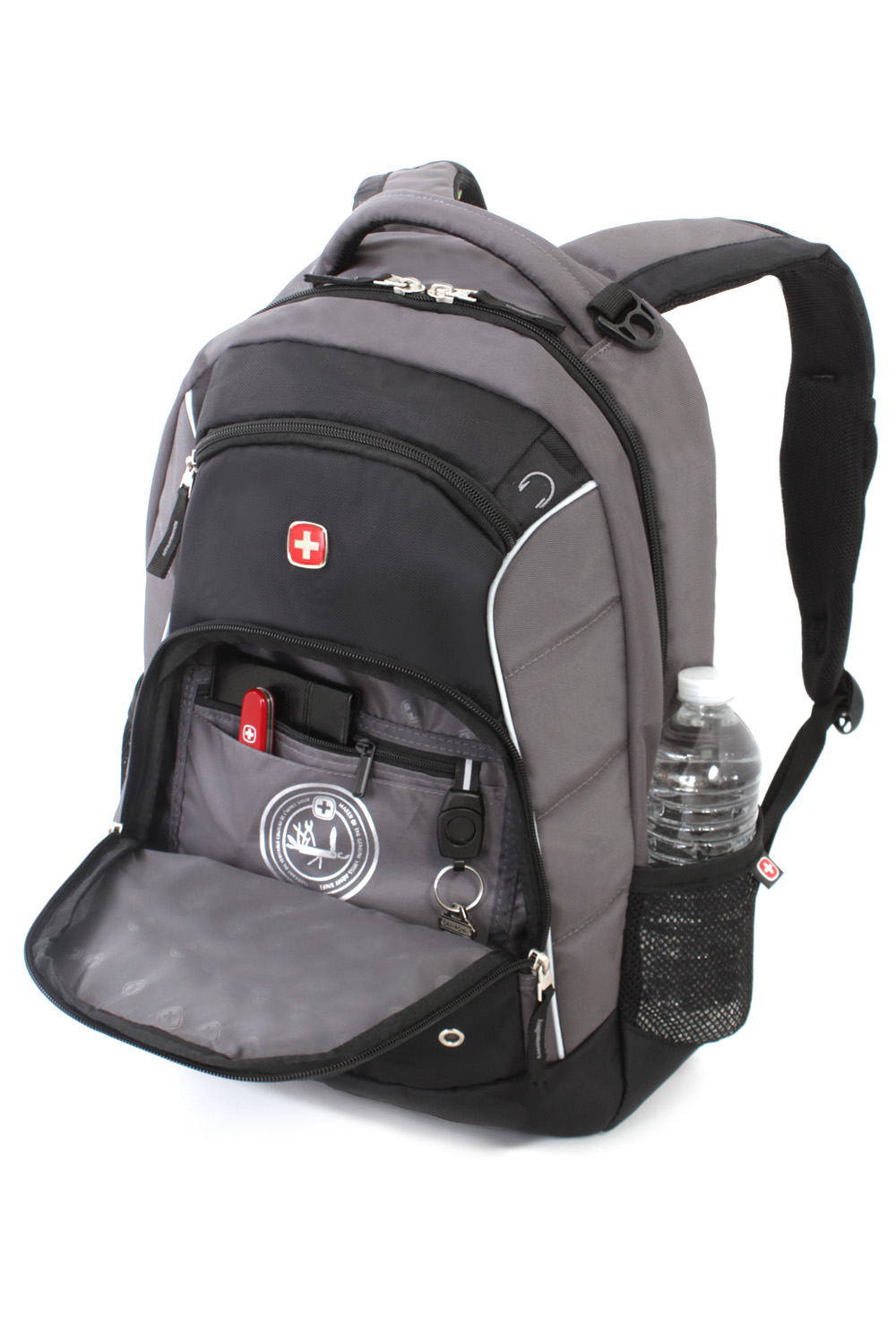 swiss military black casual backpack