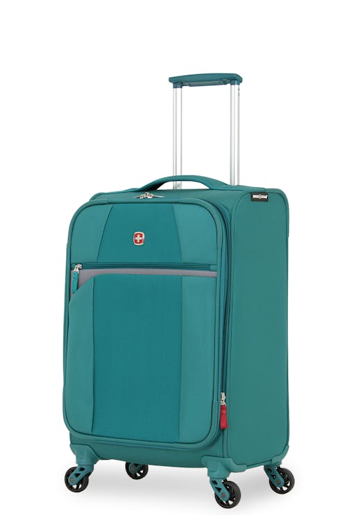 Swissgear 6165 20" Expandable Liteweight Carry On Spinner Luggage - Teal/Grey