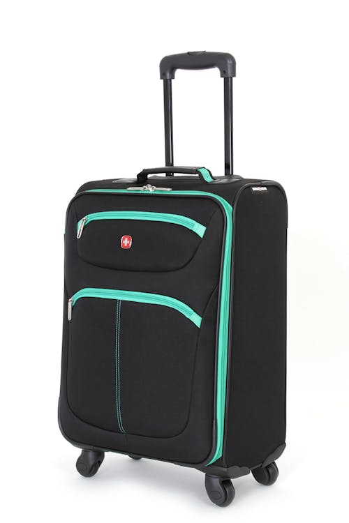 Swissgear 6190 20” Carry On Spinner Luggage - Black / Green 