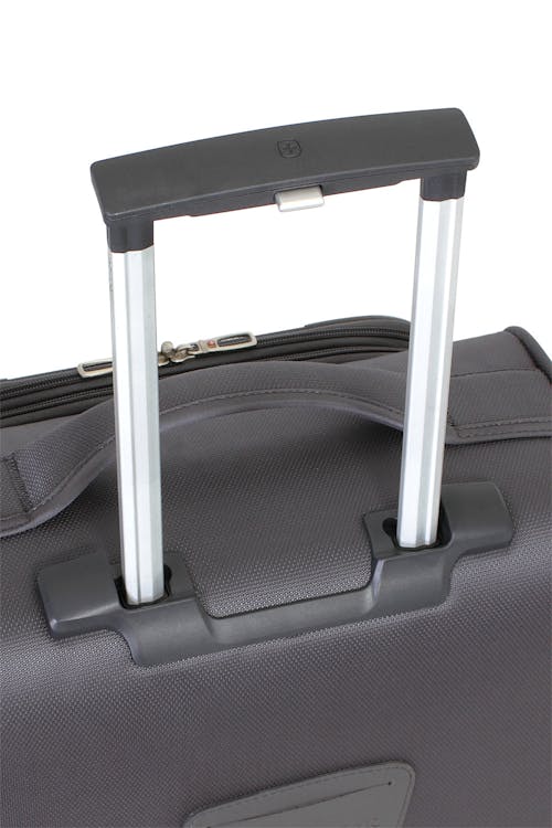 SWISSGEAR 6270 Expandable Liteweight Spinner Luggage 2pc Set Aluminum, push button locking telescopic handle