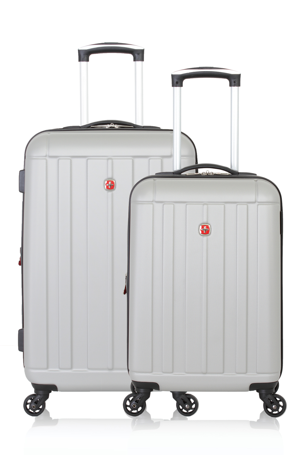 SWISSGEAR 6396 Expandable Hardside Spinner Luggage 2pc Set Black