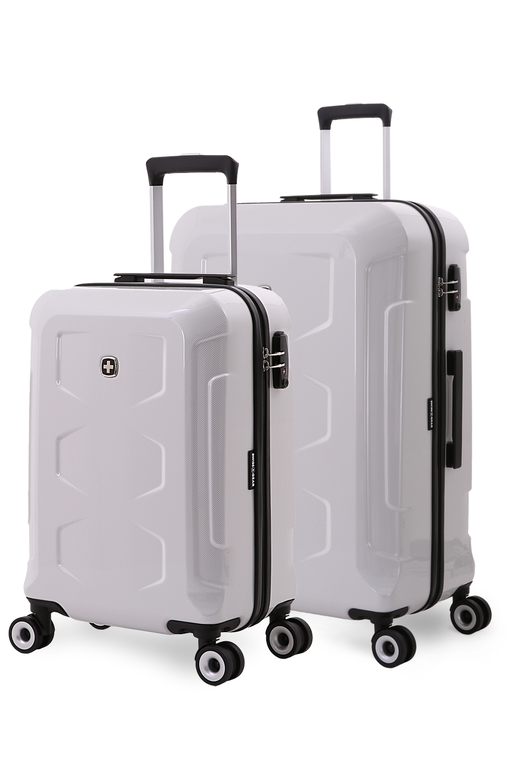 white hardside carry on luggage