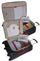 Swissgear 7317 Expandable 2pc Spinner Luggage Set - Black/Red