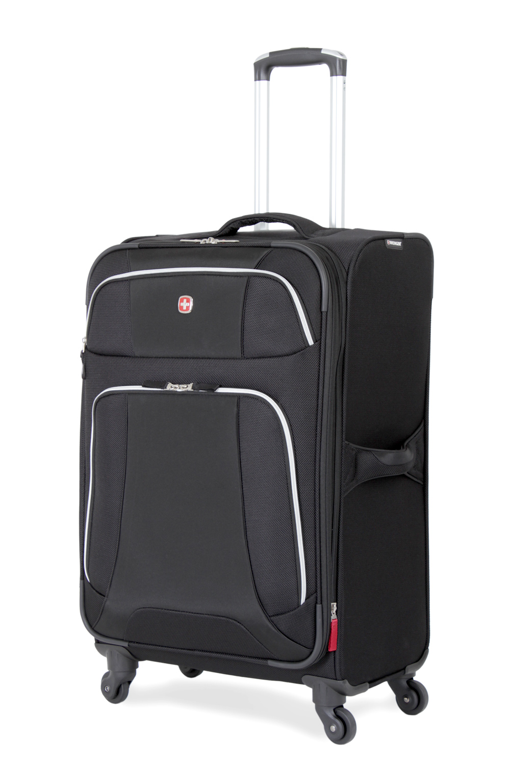 SWISSGEAR 7362 24 5 Expandable Liteweight Spinner Luggage   Swissgear 7362 24 Inch Luggage Black Spinner Front 