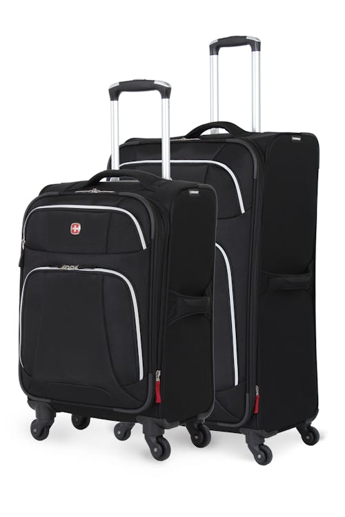 Swissgear 7362 Expandable Liteweight 2pc Spinner Luggage Set - Black