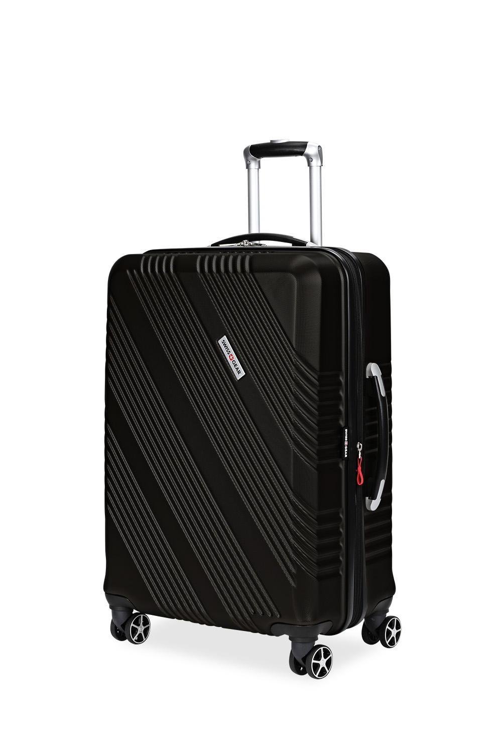 swiss gear abs 55 cms black hardsided cabin luggage