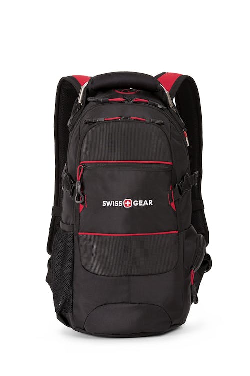 Red Swiss Gear Backpack 17 + Bonus Black Backpack and Blue Duffel bag used