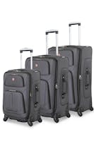 Swissgear Sion 6283 Expandable 3pc Spinner Luggage Set - Dark Gray