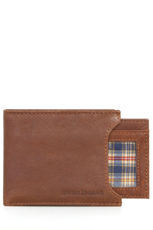 Swissgear Brig Bifold Wallet with Slide-Out Card Case - Light Brown