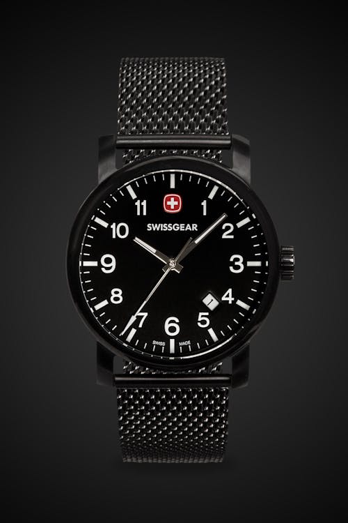 Swissgear Legacy Watch - Black with Black Dial & Black Strap
