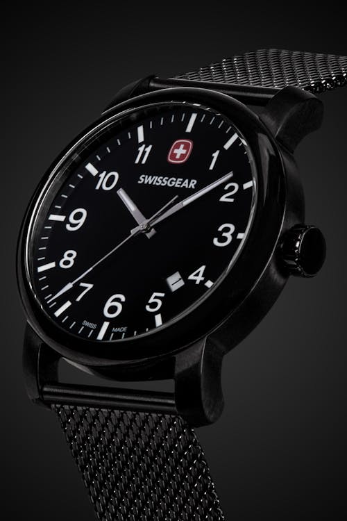  Swissgear Legacy Watch - Black with Black Dial & Black Strap