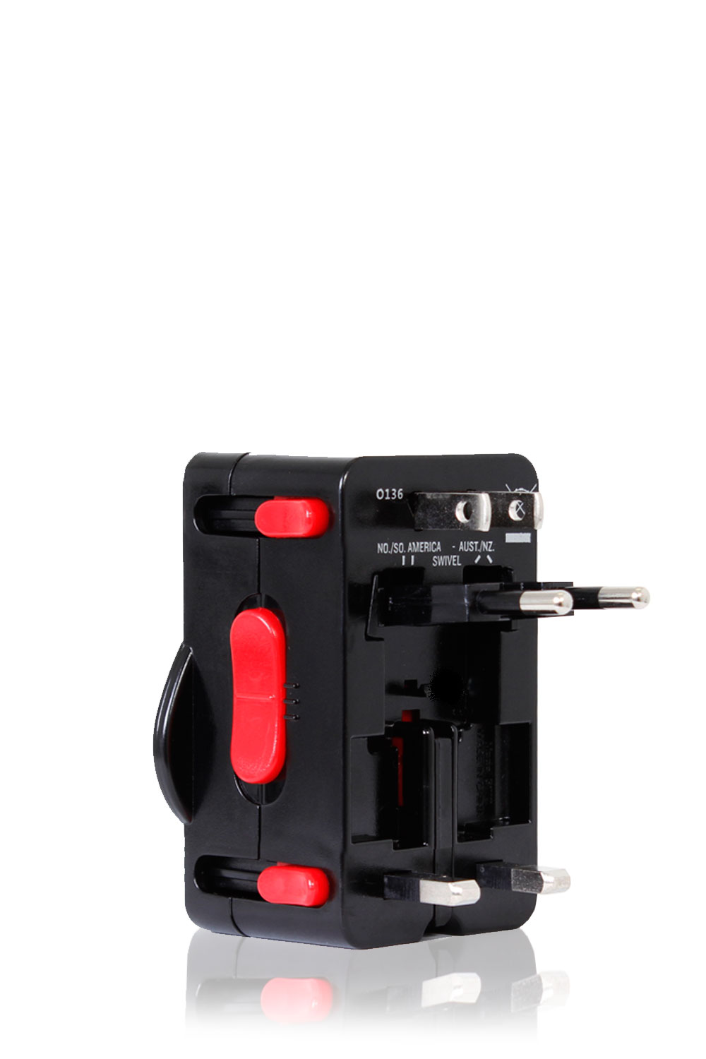 SwissGear Black Worldwide Adaptor Plug set built in Surge Protector Saftey Lock 