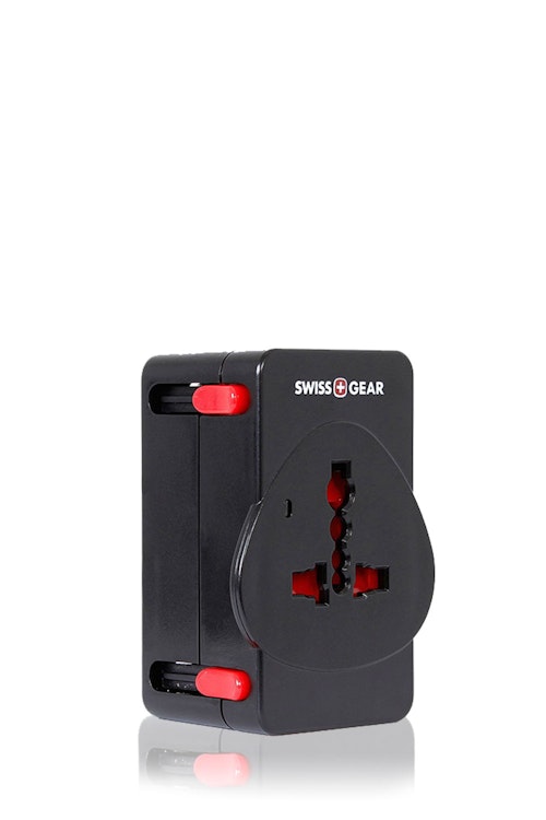 Swiss Gear Adaptor Plug, Worldwide, Black