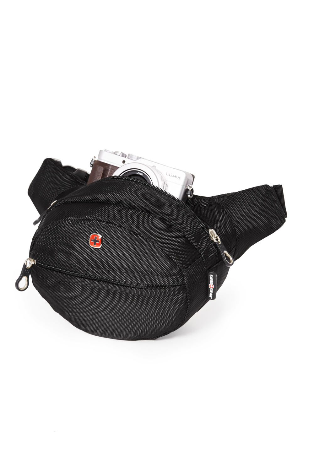 One Size Black Swiss Gear Waist Bag with RFID Protection 