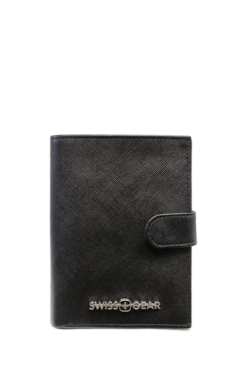 SWISSGEAR 10005 Portefeuille à passeport pour femmes en cuir - Noir
