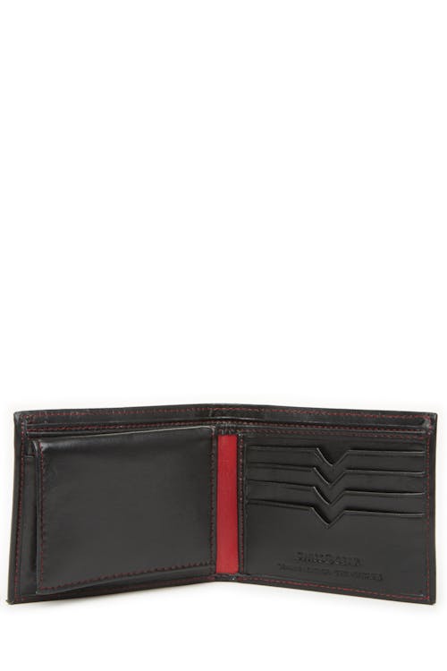 Swissgear 66117 Leather Billfold Wallet with RFID Shield and Removable ID Case RFID-blocking lining