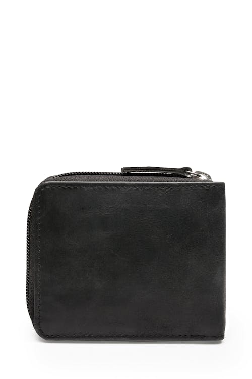 SWISSGEAR 87000 Leather Zip-Around RFID Billfold Wallet with ID Flap Zip-around closure