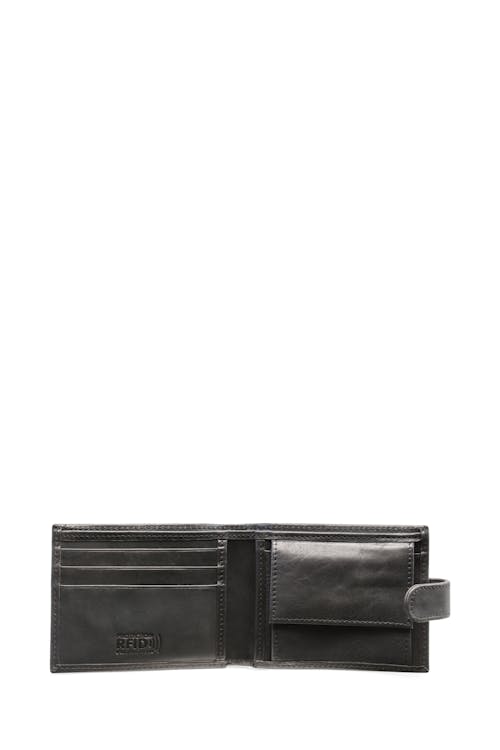 SWISSGEAR 87172 Leather Billfold Wallet with RFID Shield and Interior Coin Pocket compartments