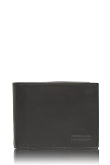 Swissgear 61106 Leather Billfold Wallet with Center ID Wing - Black
