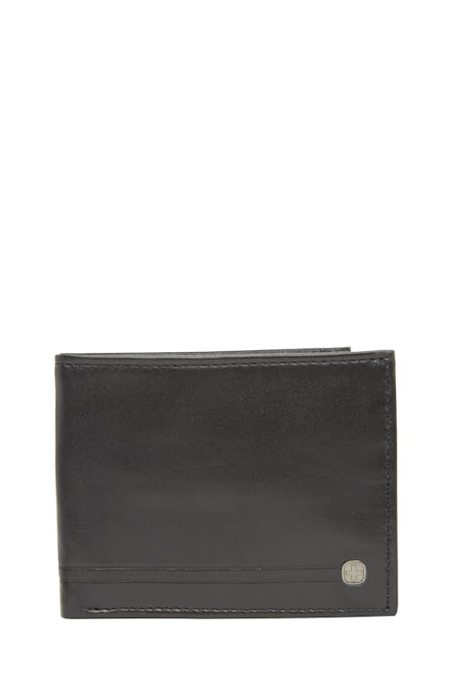 Swissgear 63105 Leather Slim Billfold Wallet - Black