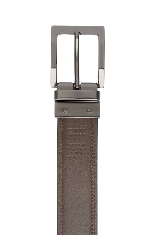 Swissgear Reversible Dress Belt - Gunmetal-finish buckle
