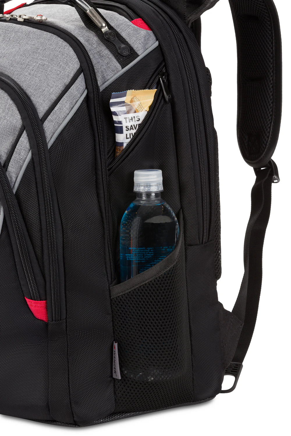 Wenger Ibex 17 inch Laptop Backpack Grey Heather/Black