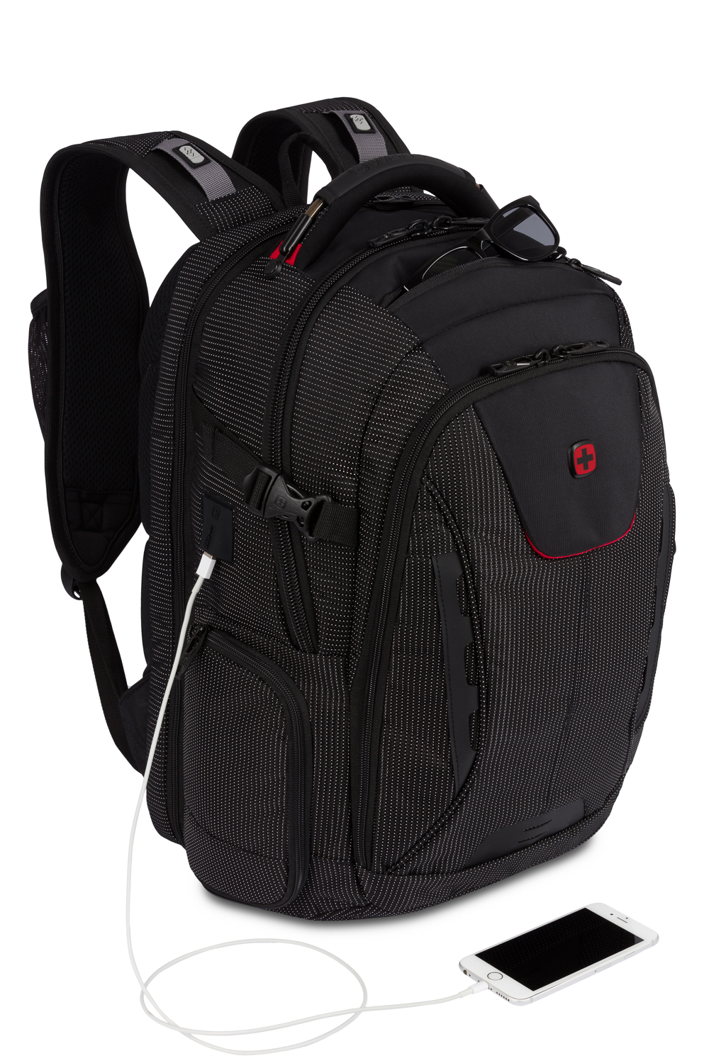 Wenger Commander USB ScanSmart Laptop Backpack Dotted Black