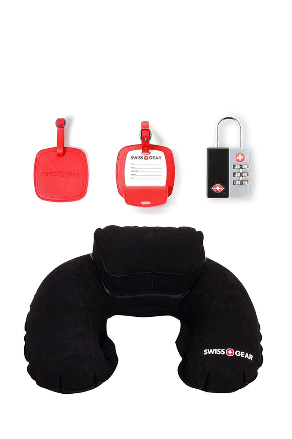 Swissgear Sleep Easy Set Accessories Travel Bundle Red